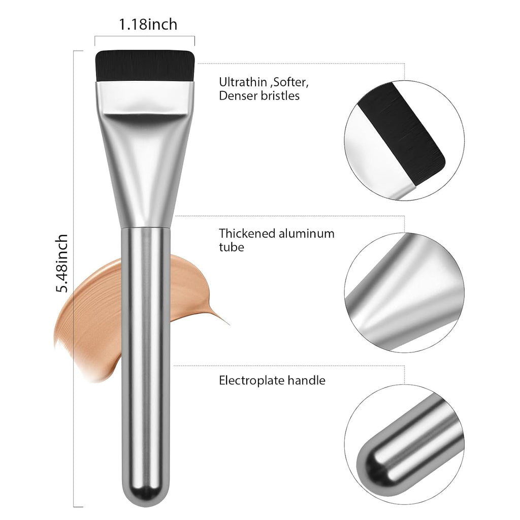 Flat Foundation Brush,Korean Makeup Brush Spatula Facial Brush