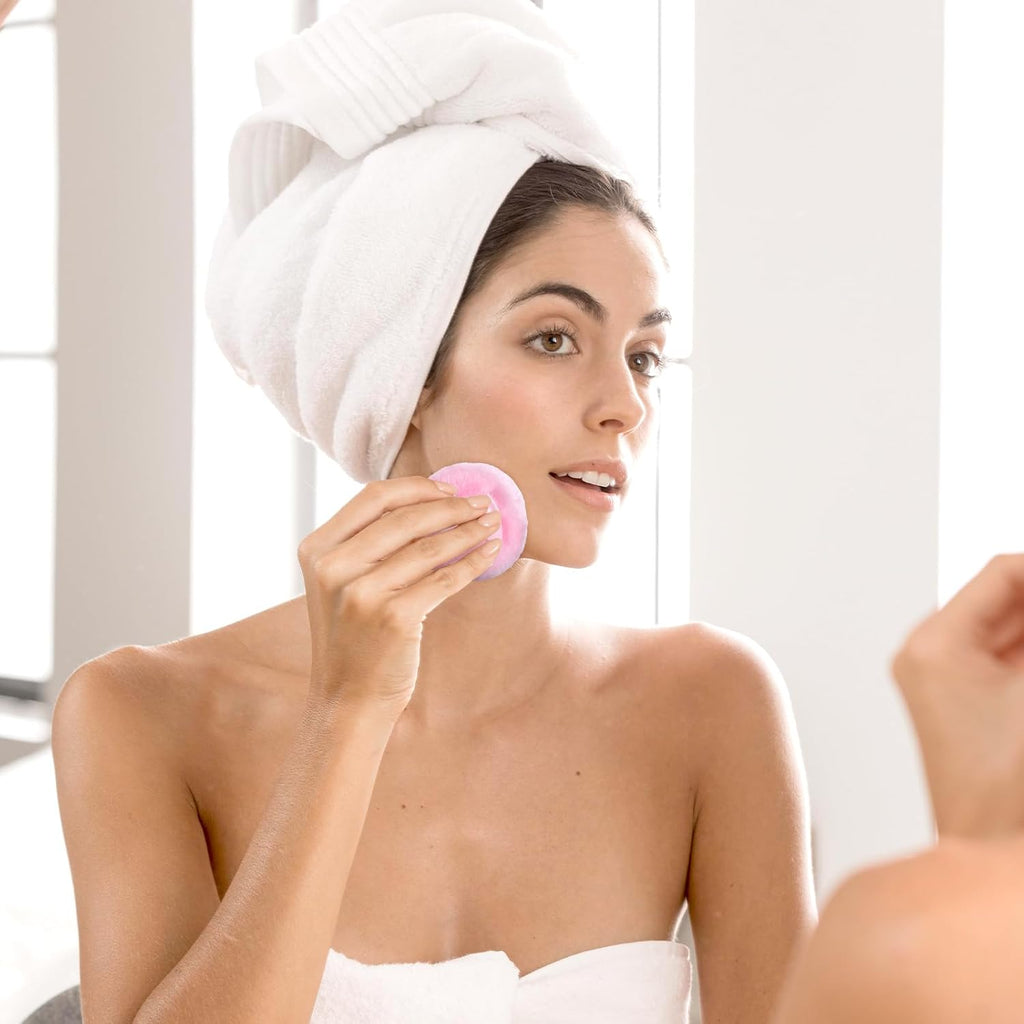 Large Fluffy Body Powder Pad, 4Pcs 3.5 Inch Soft Body Powder Washable Reusable Round Loose Puff for Adult 4 Color