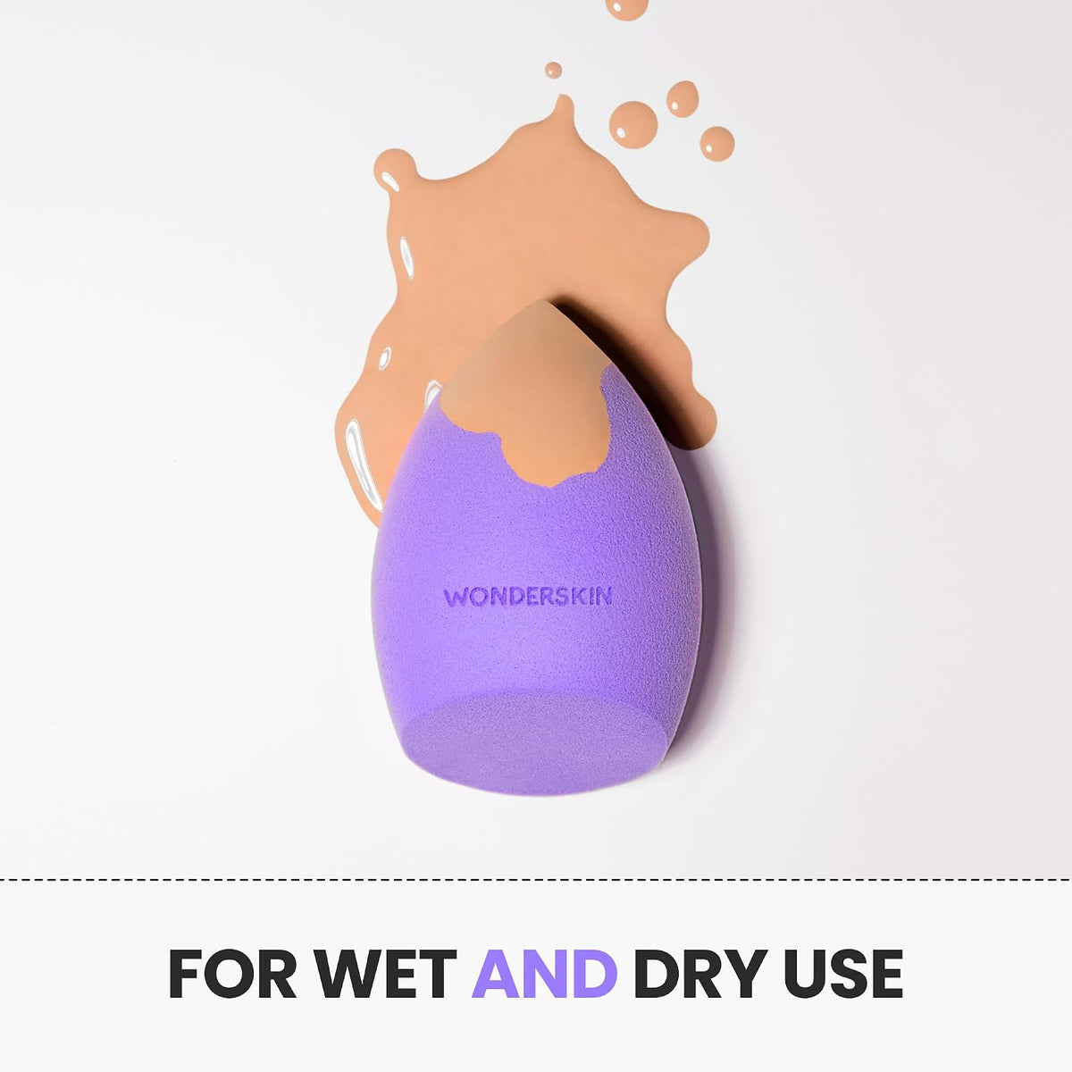 Wonderskin Makeup Sponge - Curve Blender For Foundation, Creams & Powders