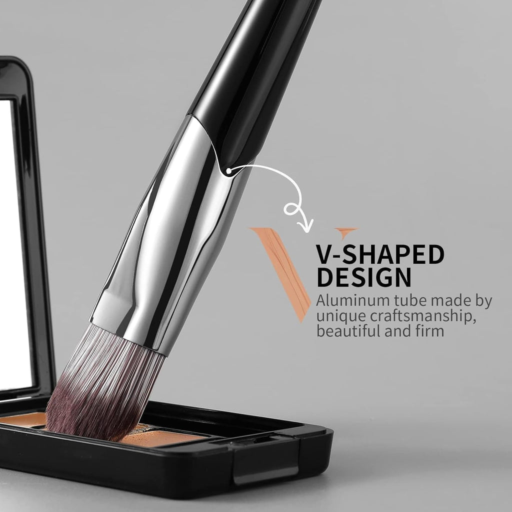 DUcare Flat Foundation Brush for Liquid Makeup, Premium Synthetic Hair Concealer/Kabuki Makeup Brush, Dense Bristles Design, Multi-Purpose Face Brushes for Liquid/Cream/Facial Mask