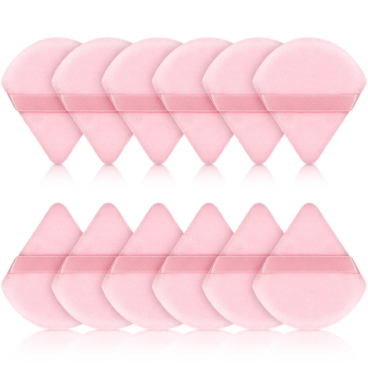 Maitys 12 Pcs Powder Puff Triangle,2.83 Inch,Black