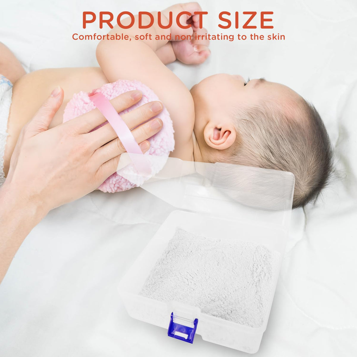 Soft Powder Puff, 6” X 3” Body Powder Puff, Oversize Dust Puffs for Women