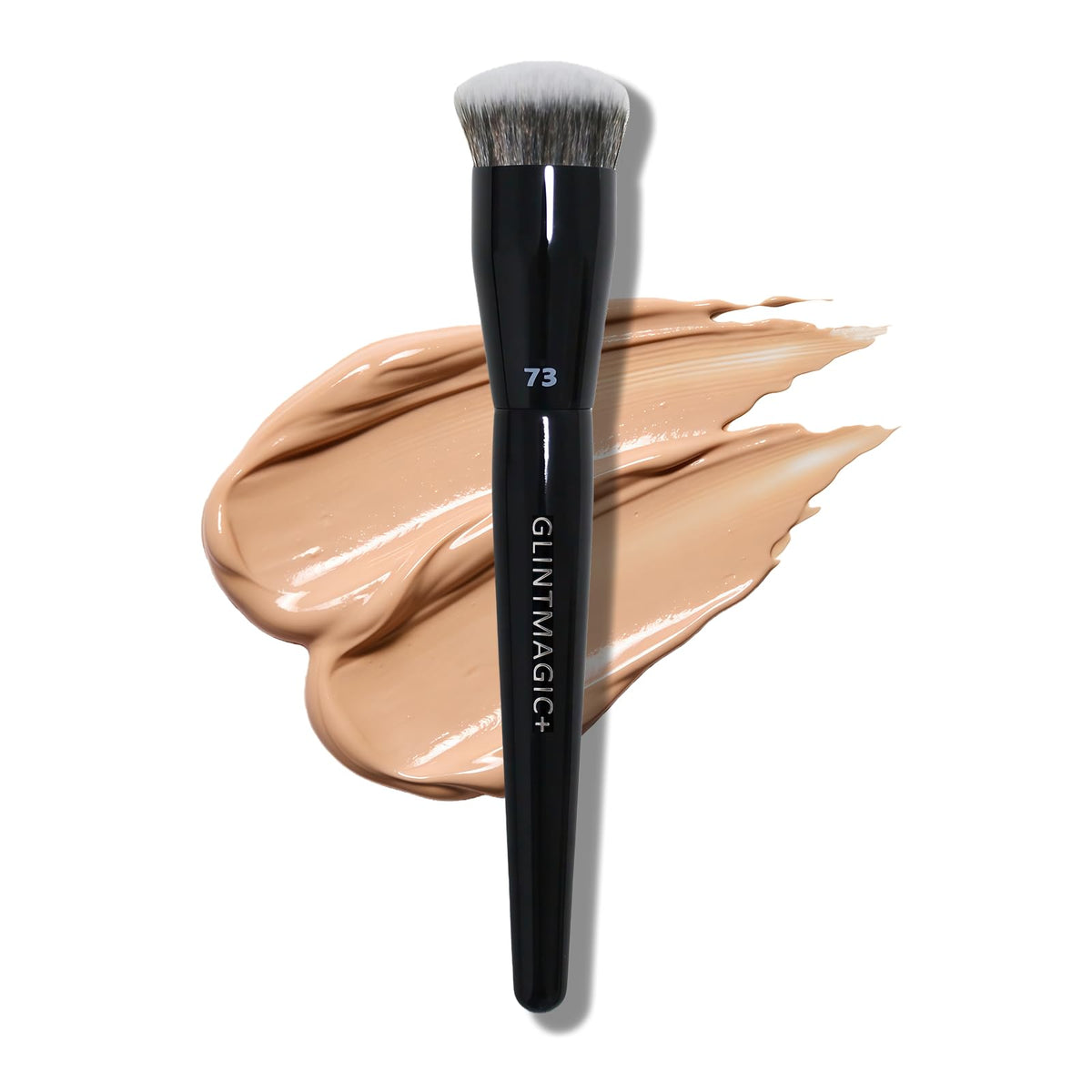 GlintMagic Professional Foundation Brush - Streak-Free, Polished Finish for Liquid, Cream & Powder | Dense & Soft Bristles, Easy to Clean, All Skin Types
