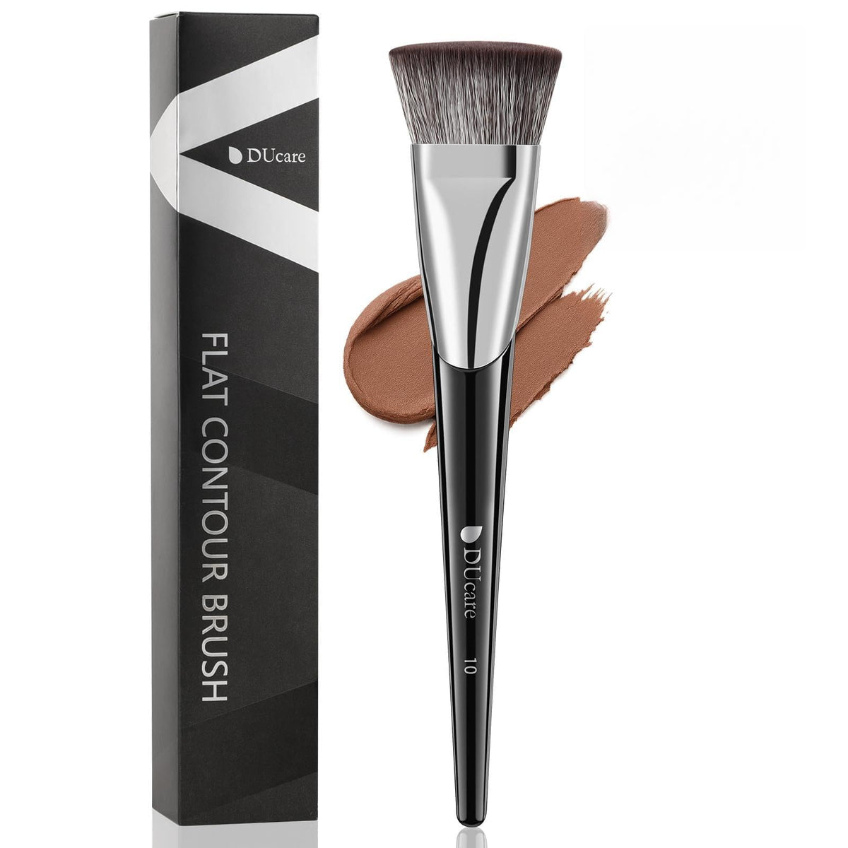 DUcare Flat Foundation Brush for Liquid Makeup, Premium Synthetic Hair Concealer/Kabuki Makeup Brush, Dense Bristles Design, Multi-Purpose Face Brushes for Liquid/Cream/Facial Mask