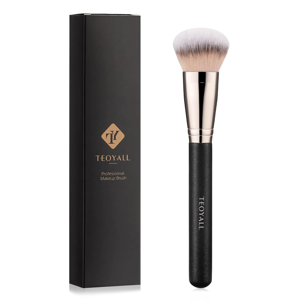 TEOYALL Domed Foundation Brush, Soft Dense Base Blending Stippling Brush