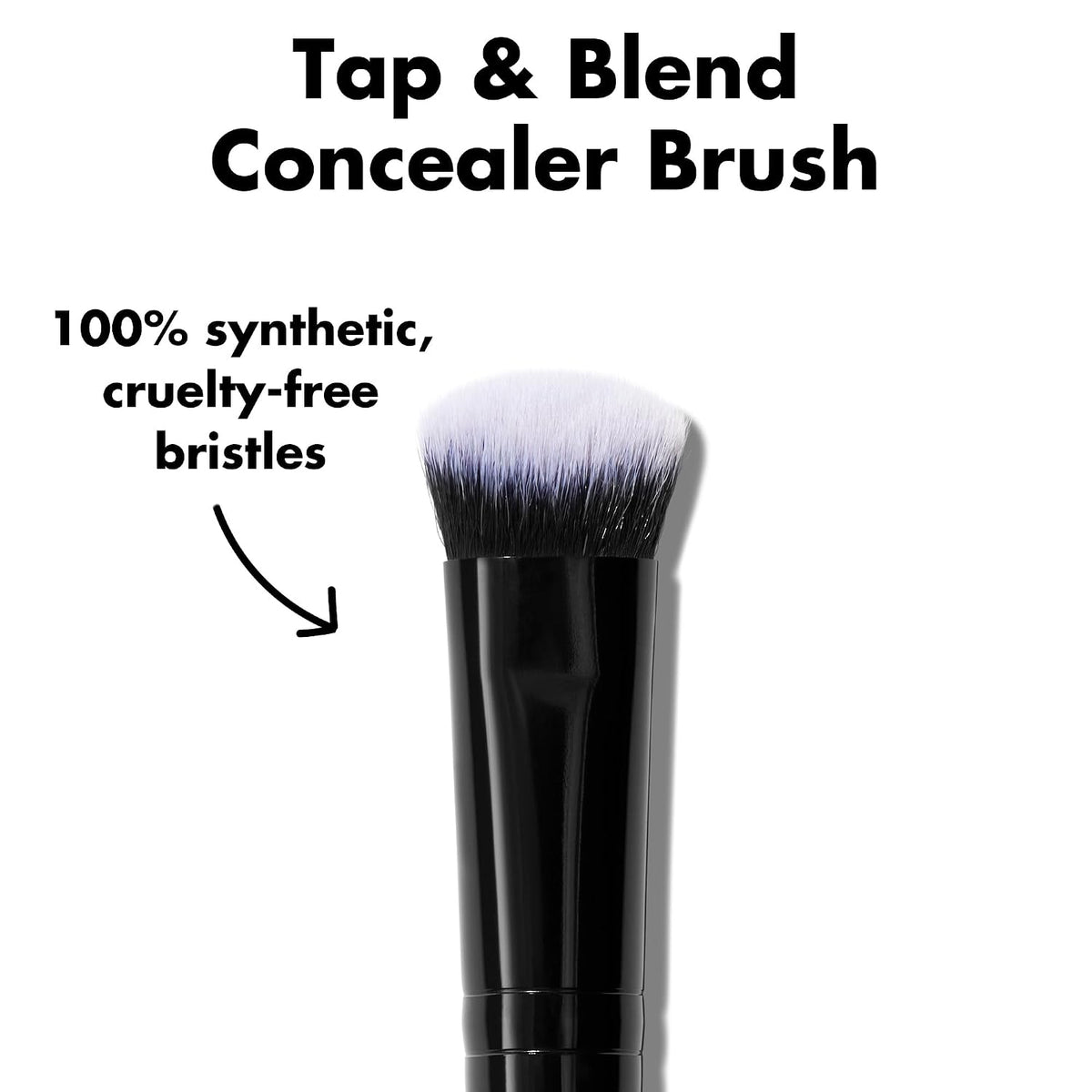 e.l.f. Tap & Blend Concealer Brush, Covers Blemishes & Dark Spots For An Airbrushed Finish With A Precision Tip, Synthetic, Vegan, & Cruelty-Free