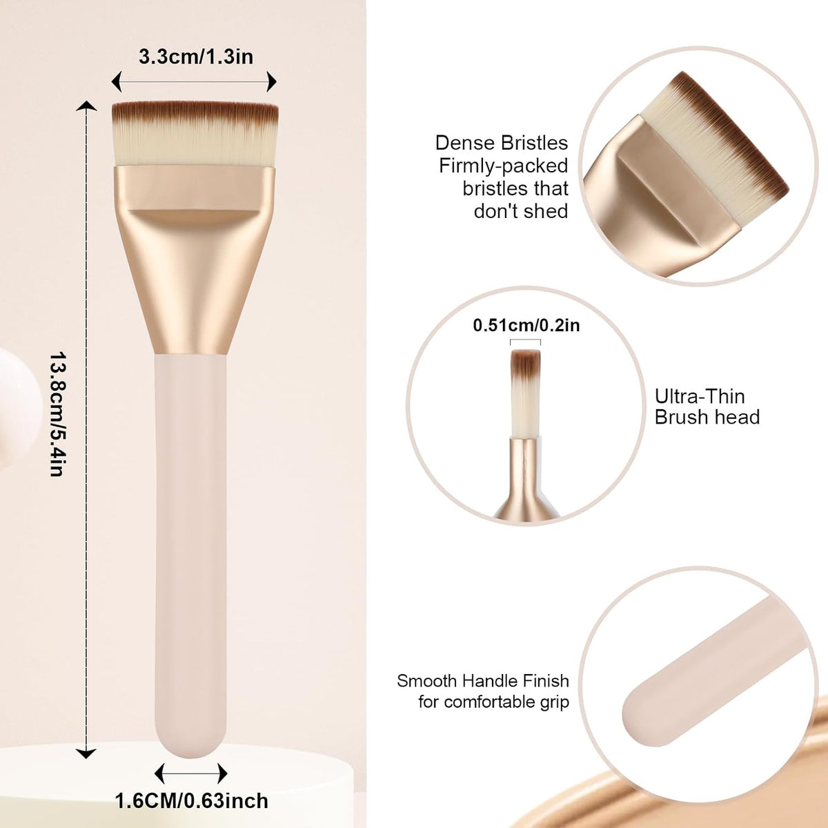 Flat Foundation Brush, Korean Spatula Foundation Brush