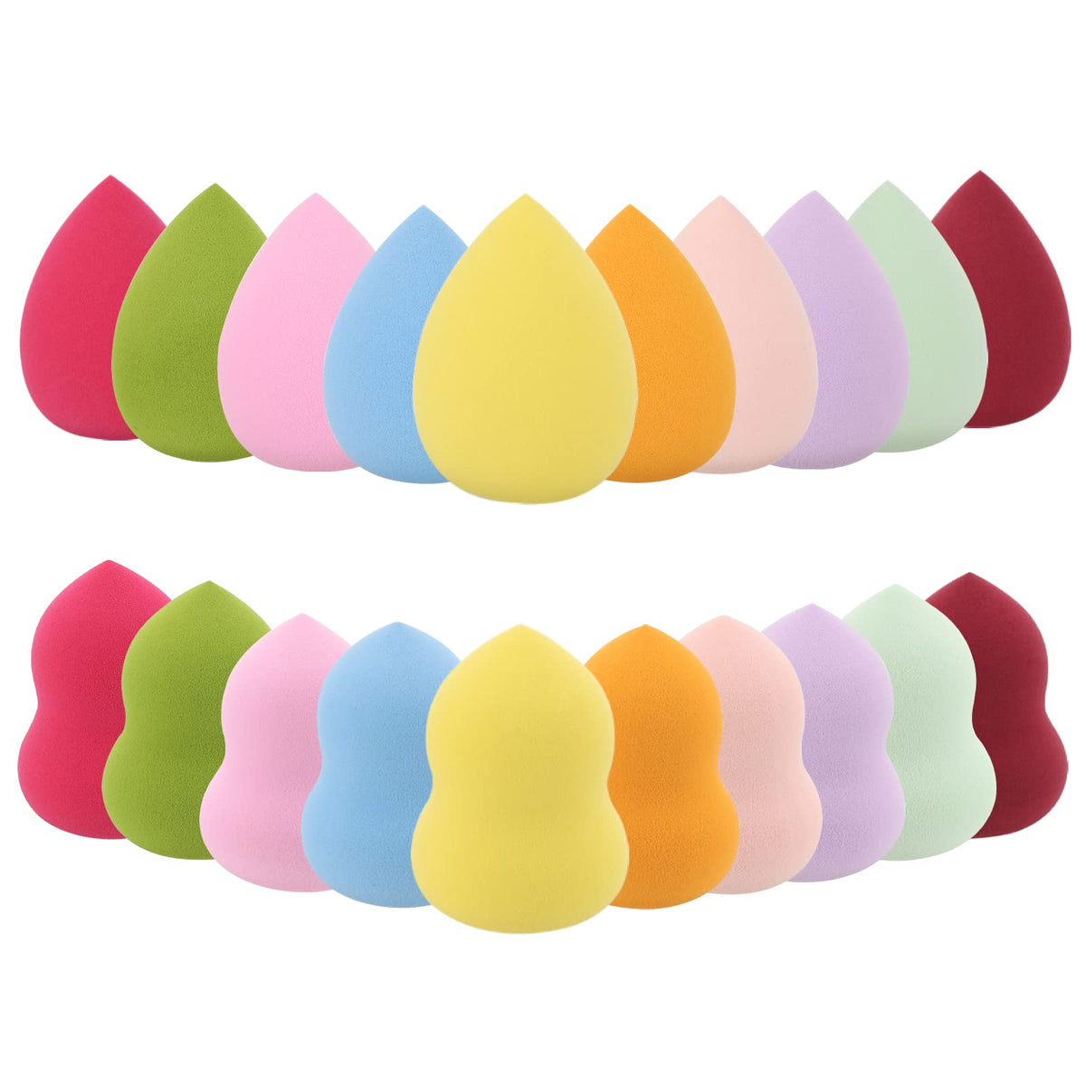 BTYMS 10 Pieces Makeup Sponge Blenders Beauty Sponges Egg Shaped Blending Sponge Foundation Applicator Cosmetic Sponges