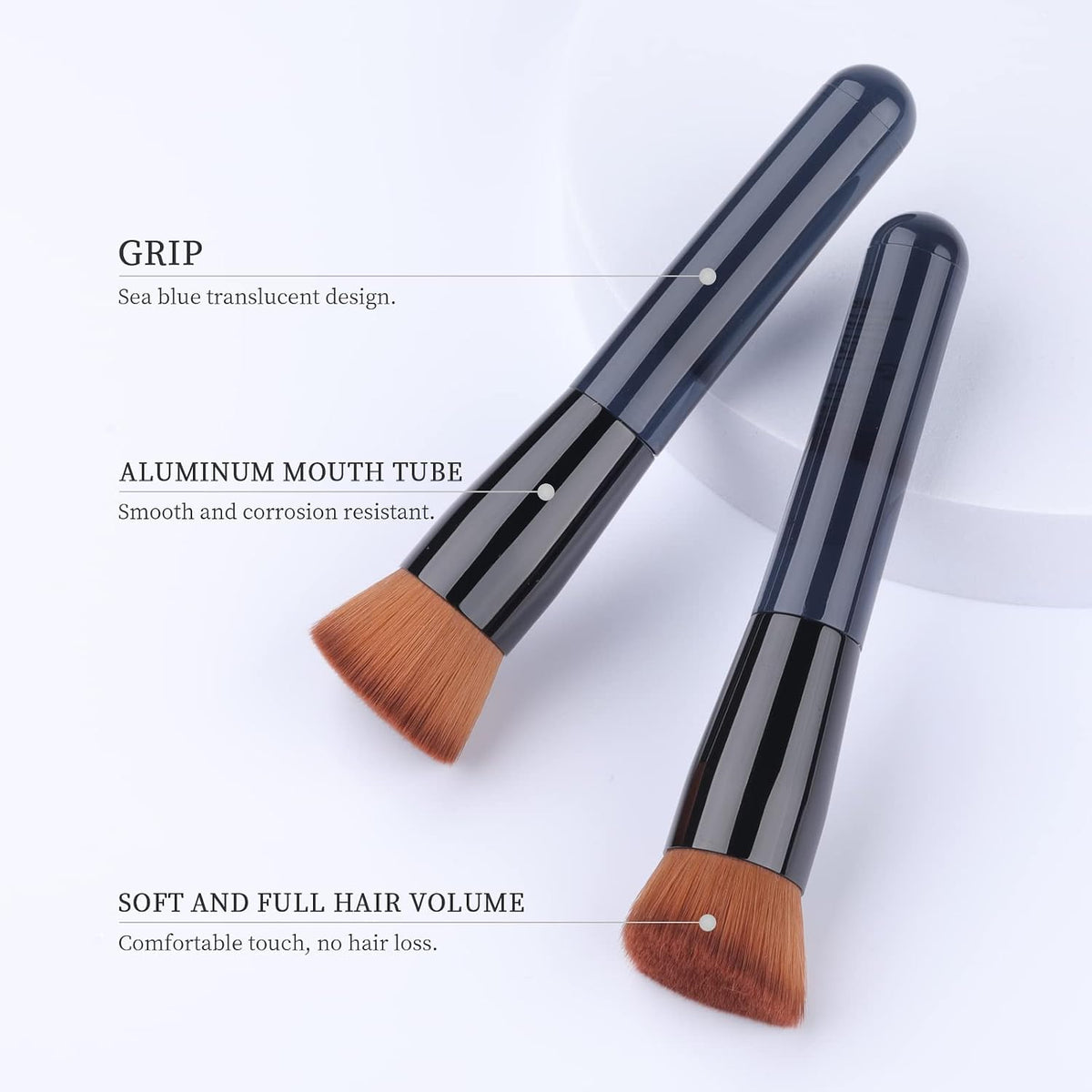 Foundation Brush, Flat Top Kabuki Foundation Brush for Liquid Makeup, Cream, Powder, Travel Size Face Foundation Blending Makeup Brushes (131)…