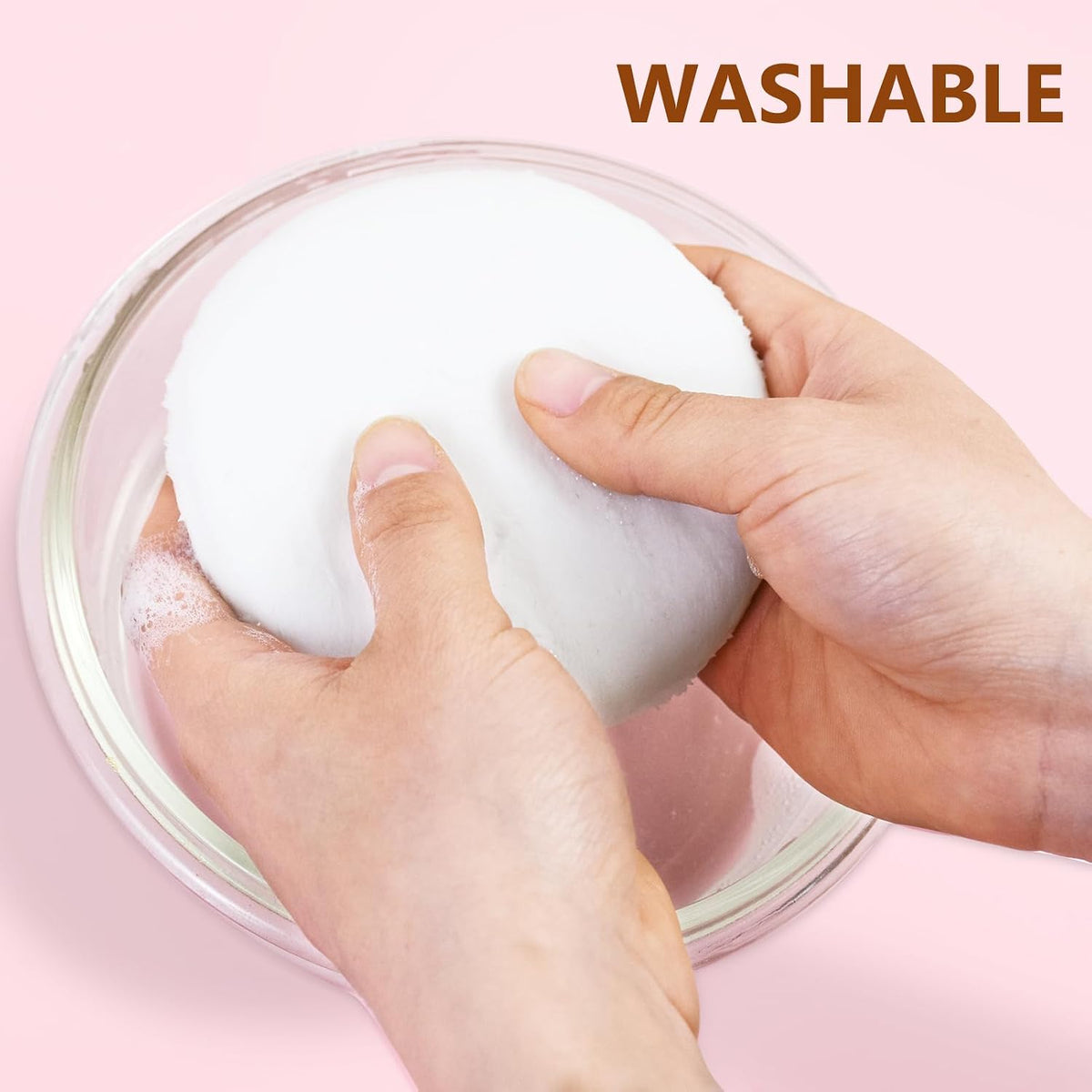 4 Pack Extra Large Body Powder Puff, Soft Cotton Powder Puffs 4.13 Inch Dusting Powder Puff Washable Round Powder Puffs for Woman Baby Body Face Loose Dusting Powder