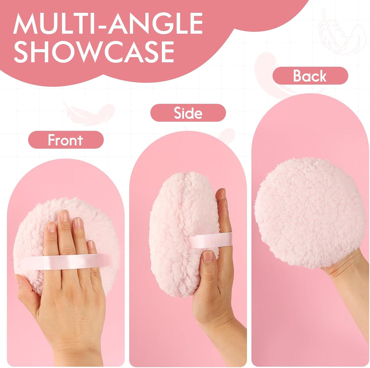 WSYUB Powder Puff, 6'' Powder Puff for Body Powder,Body Powder Puffs