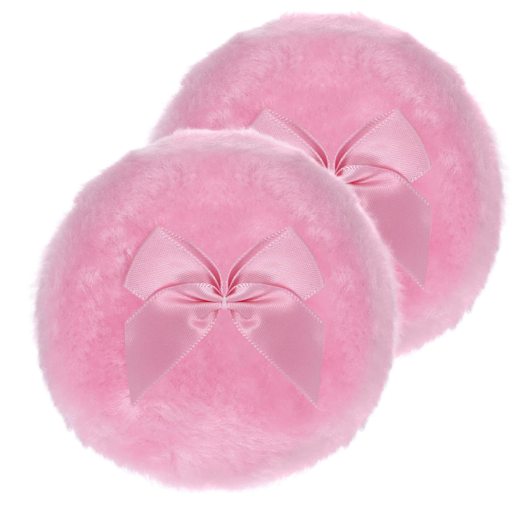 2 Pcs Large Body Powder Puff, 3.5 Inch Powder Puff for Body Powder, Soft Washable Reusable Dusting Powder Puff, Big Fluffy Powder Puff for Wet Dry Makeup Face Body