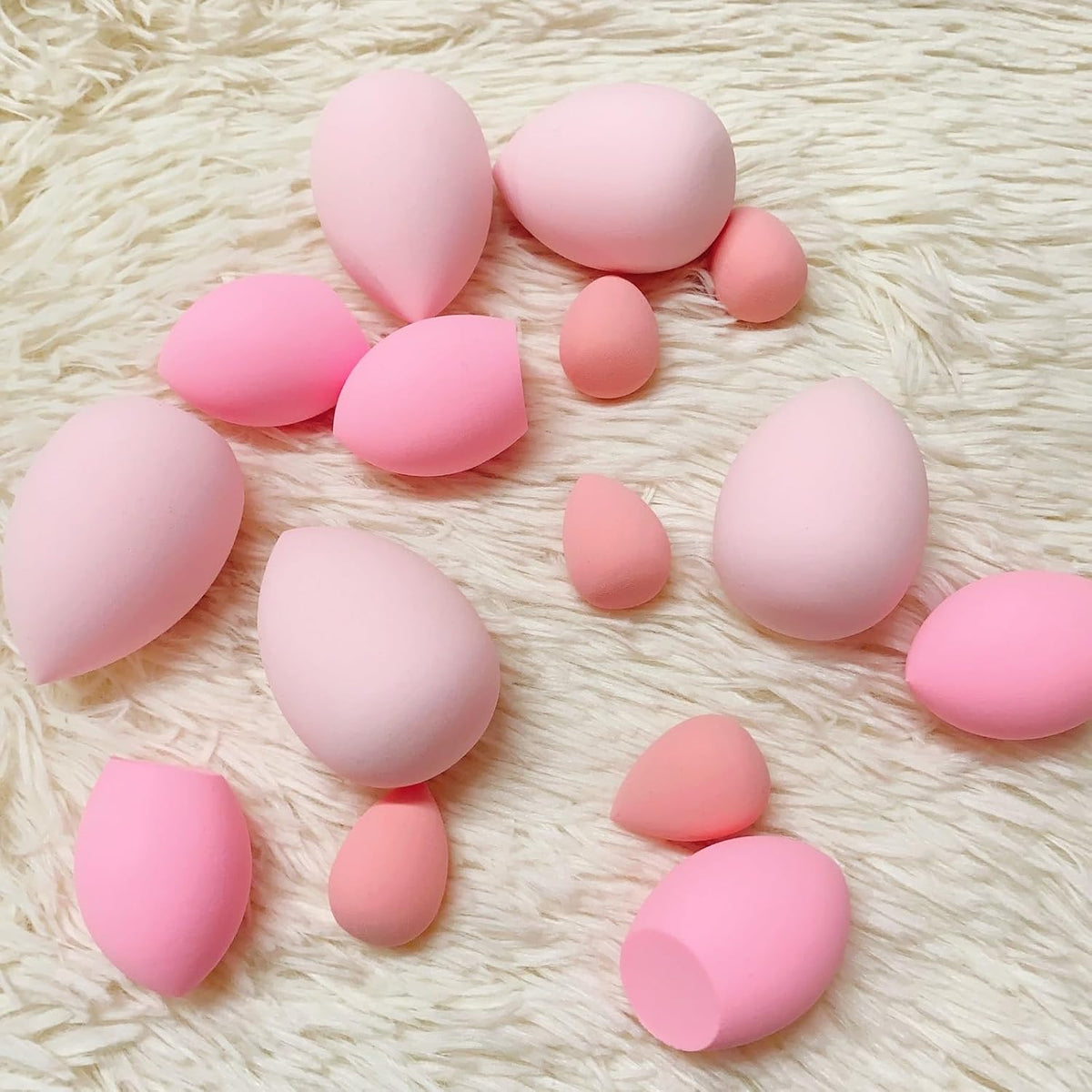 15 pcs Makeup Sponge Bulk:makeup Sponges 15 Pcs for Liquid, Cream, and Powder, Multi-colored Pink make up sponges for foundation