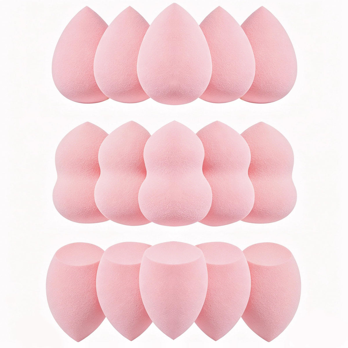 24-Pack Makeup Sponge Set with Holders, 7 Colors