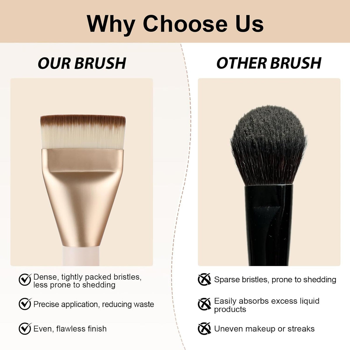 Flat Foundation Brush, Korean Spatula Foundation Brush
