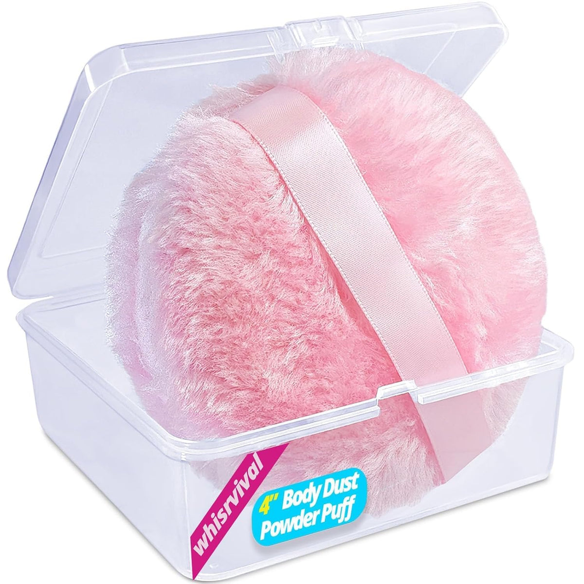 4" Large Powder Puff, Soft Fluffy Dusting Powder Puff for Body with Case