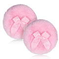 2 Pcs Large Fluffy Powder Puffs, 3.4 Inch Soft Body Powder Puff Washable Reusable Dusting Big Fluffy Puff for Wet Dry Makeup Face Body