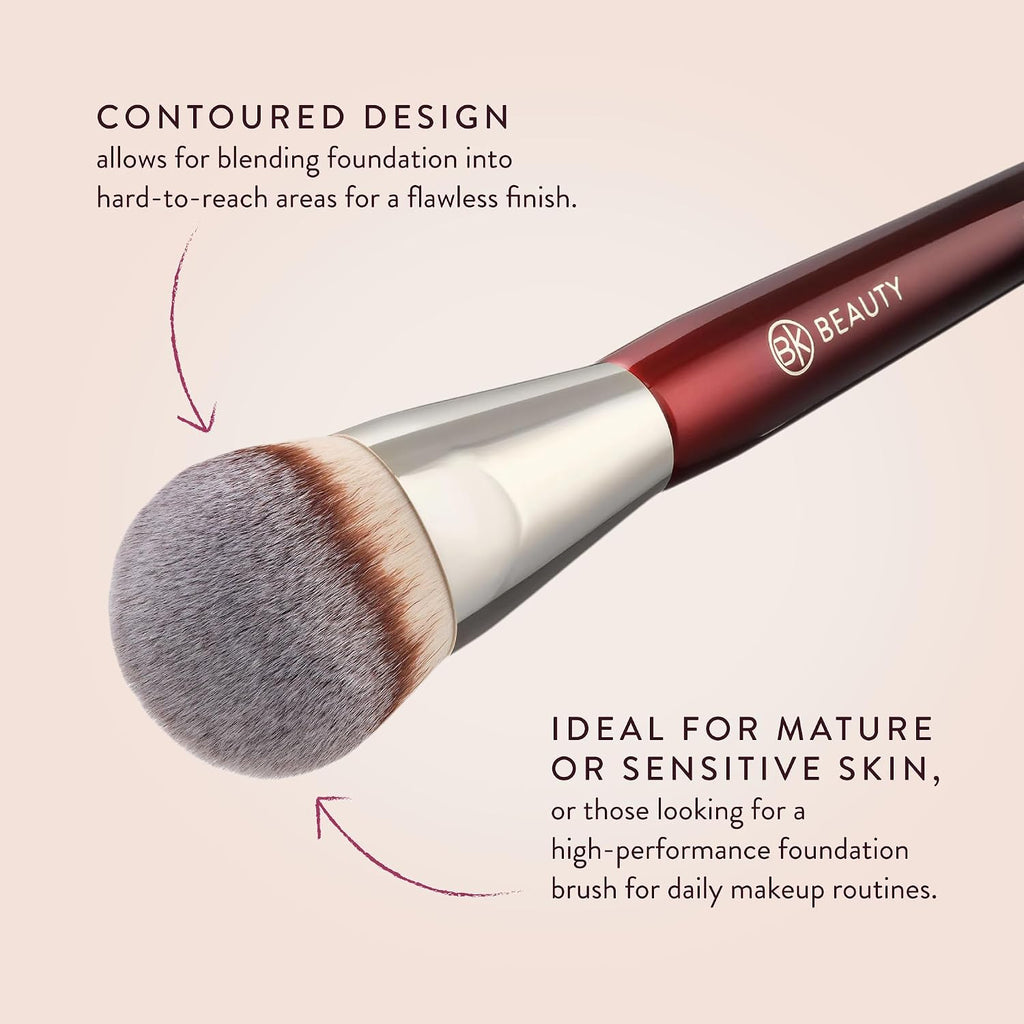 BK BEAUTY 101 Contoured Foundation Brush for Liquid & Cream Makeup