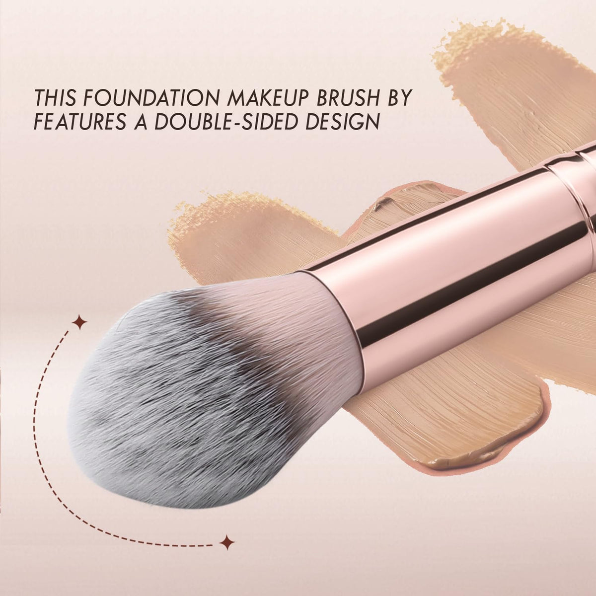 KINGMAS Foundation Makeup Brush, Premium Dual Concealer Bronzer Brushes