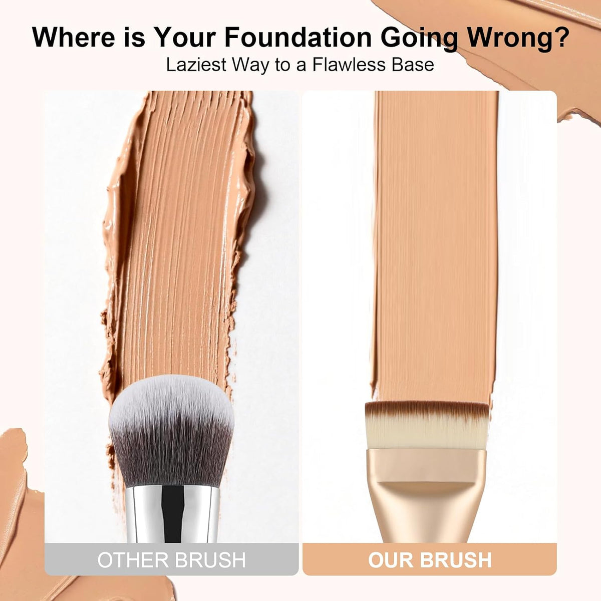 Flat Foundation Brush, Korean Spatula Foundation Brush