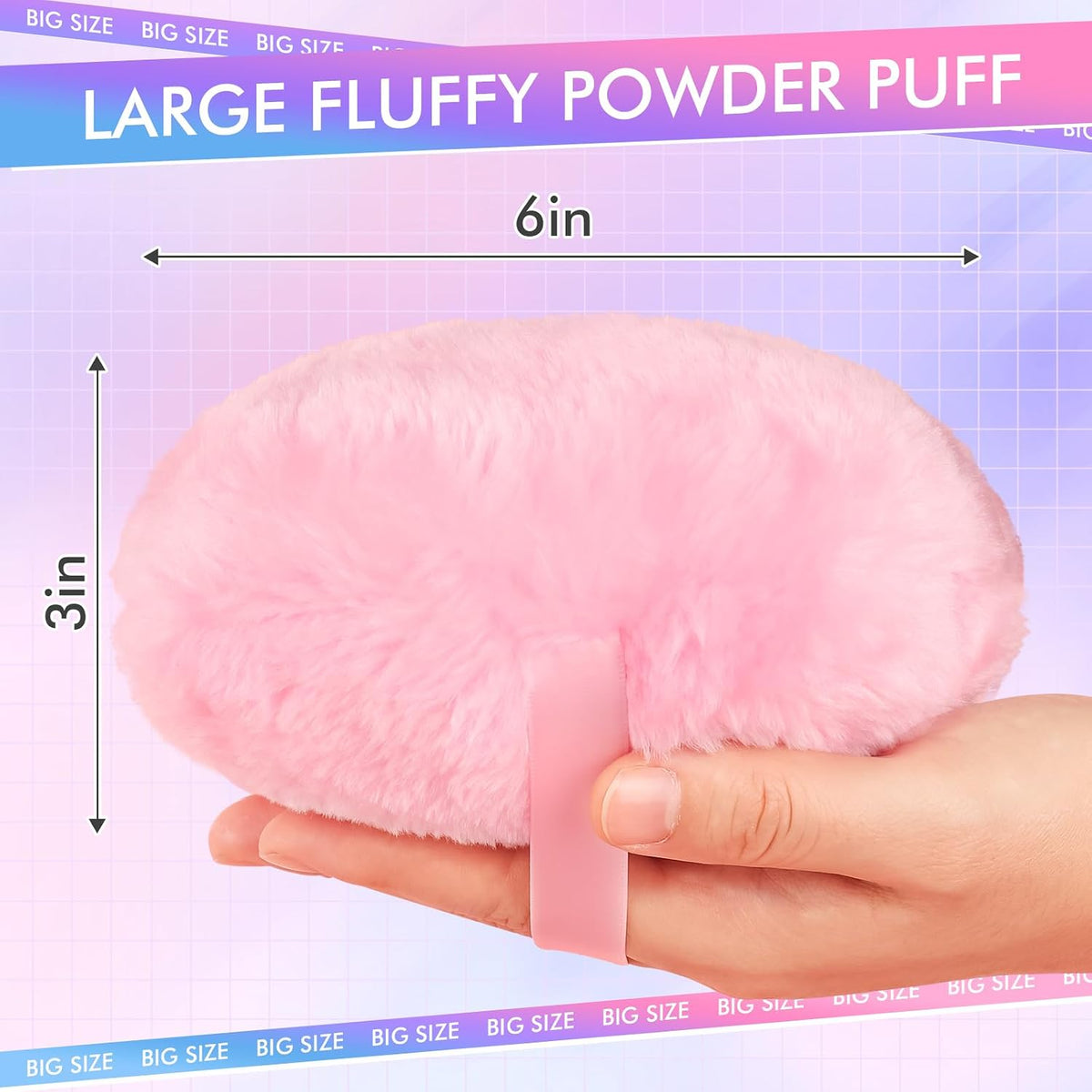 WSYUB Body Powder Puff, Powder Puff for Body Powder, 6 Inch Extra-Large