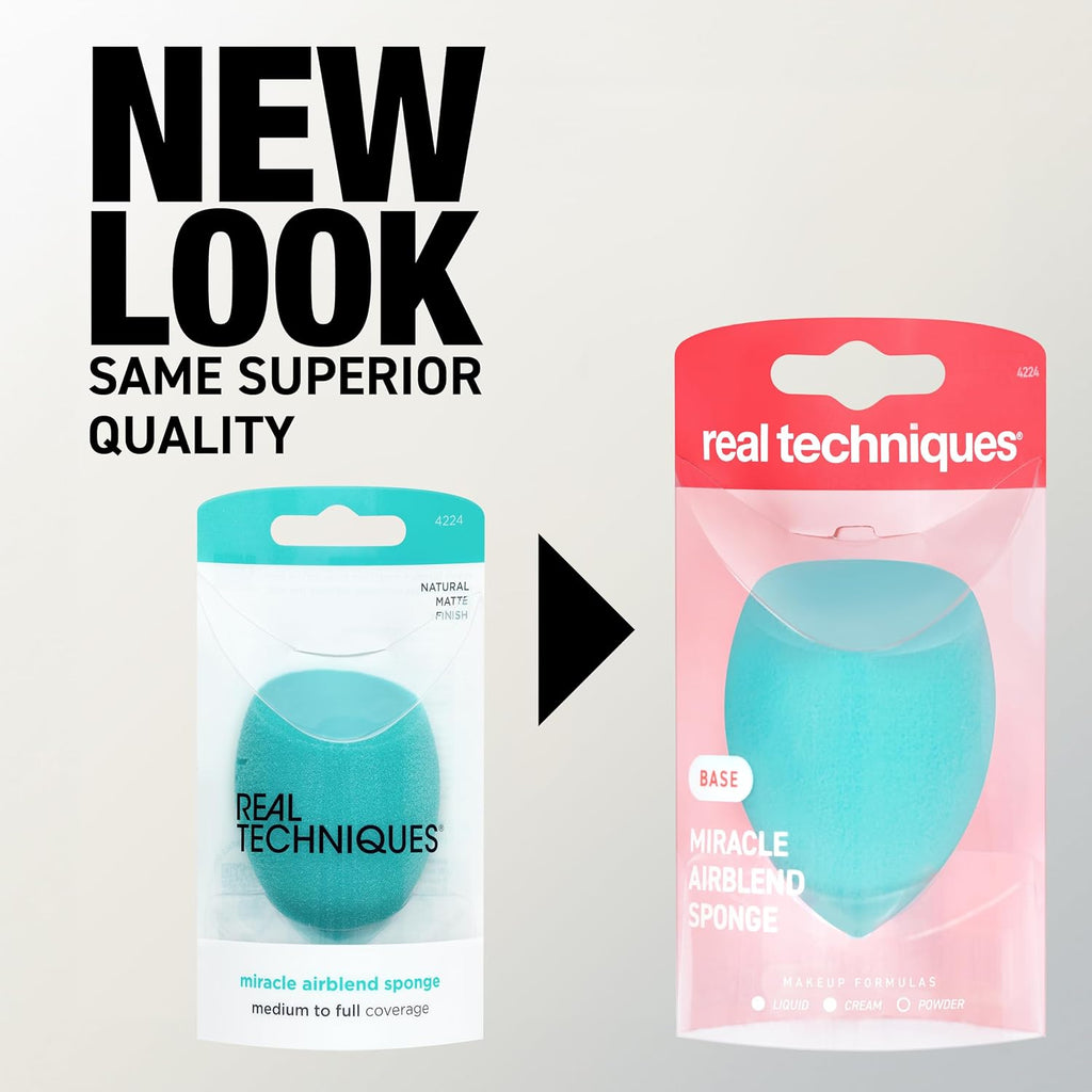 Real Techniques Miracle Airblend Foundation Sponge, Makeup Blending Sponge