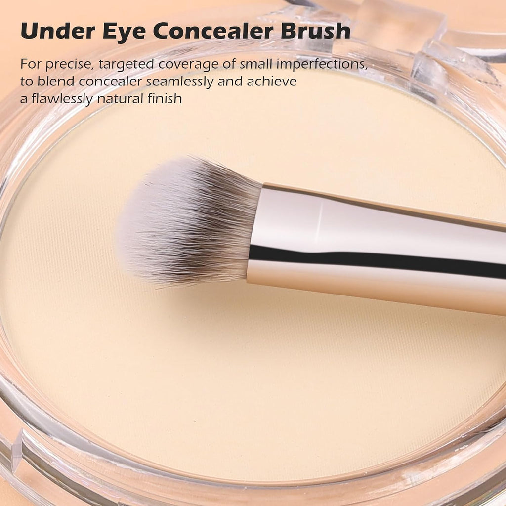 TEOYALL Dual-Ended Brush, Cat Paw Foundation and Under Eye Concealer Brush