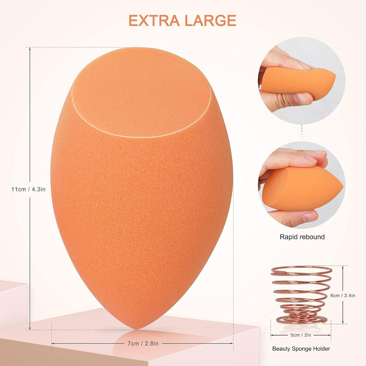EXTRA LARGE 11CM Make Up Beauty Sponges Blender BIG for Face & BODY