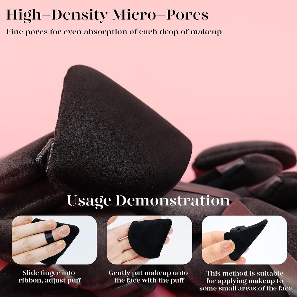 BEAKEY Powder Puff, 12pcs Face Triangle Powder Puffs for Loose & Foundation