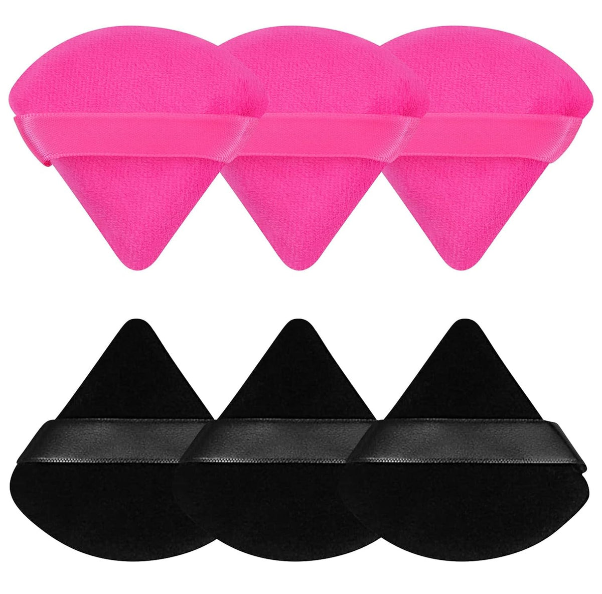 Pimoys 6 Pcs Powder Puff, Triangle and Round Makeup Puffs Makeup Sponge