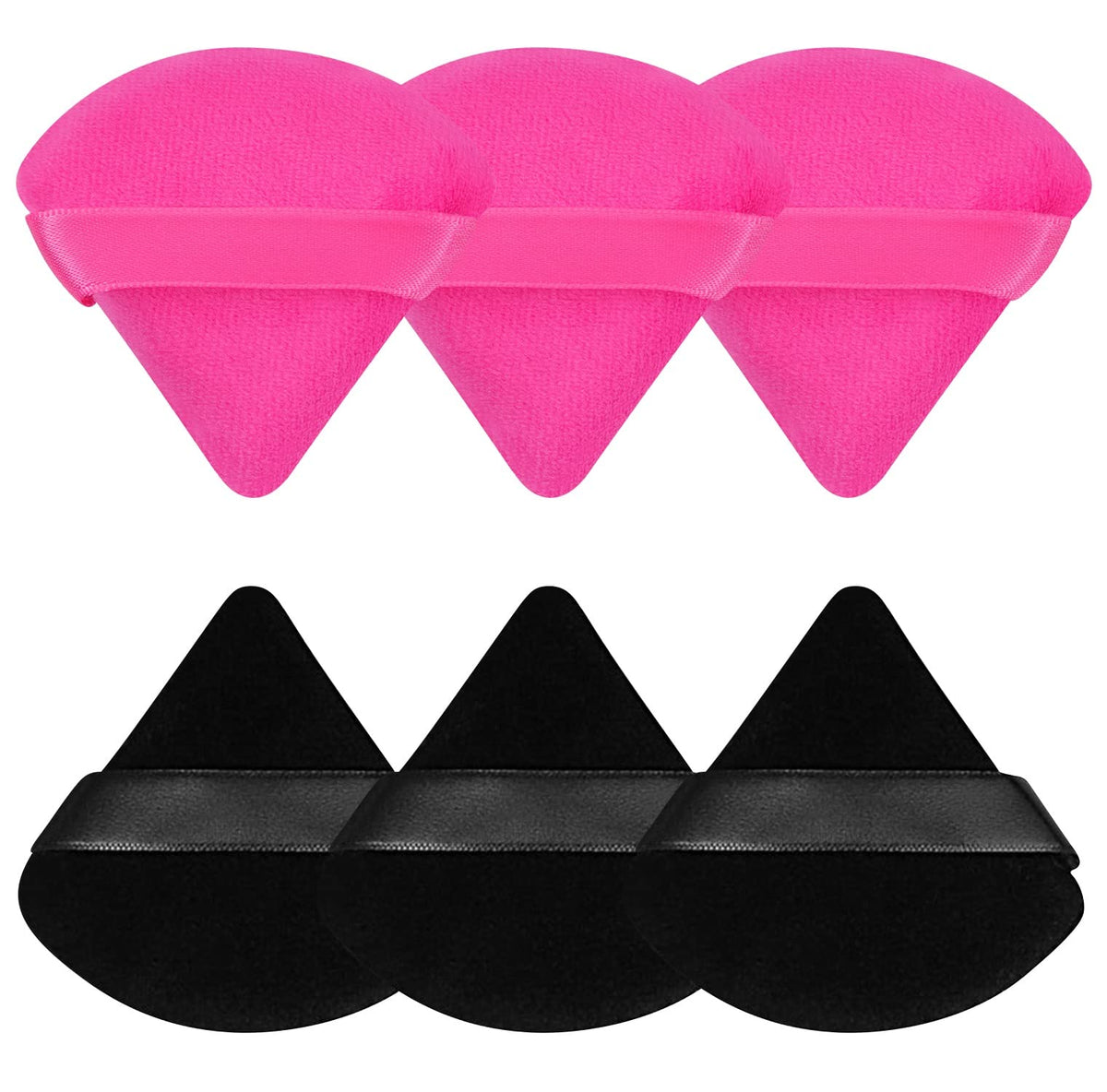 Pimoys 6 Pcs Powder Puffs, Triangle Makeup Sponge (Flesh)