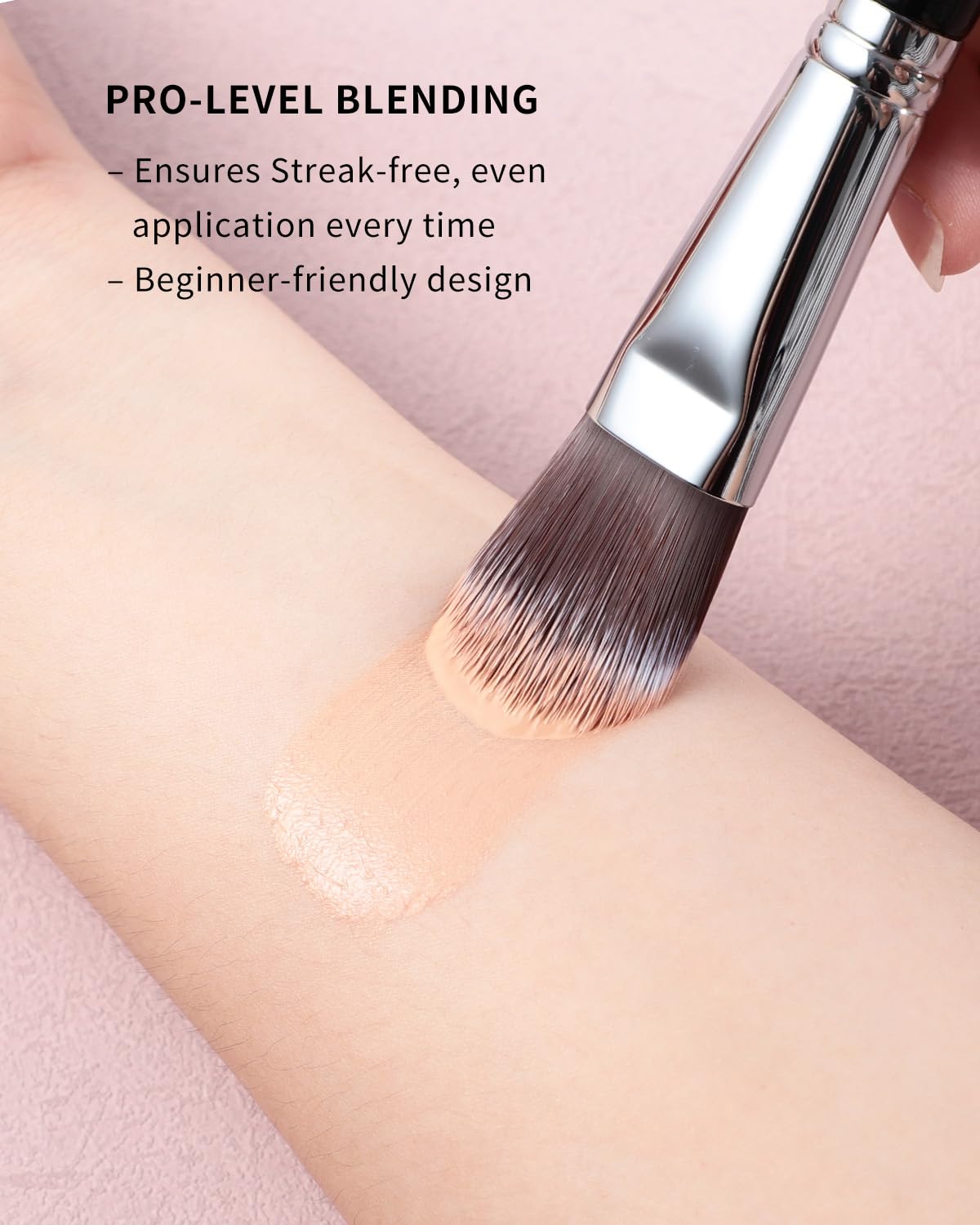 EIGSHOW Flat Foundation Brush With Non-Absorbent Synthetic Bristles (F615)