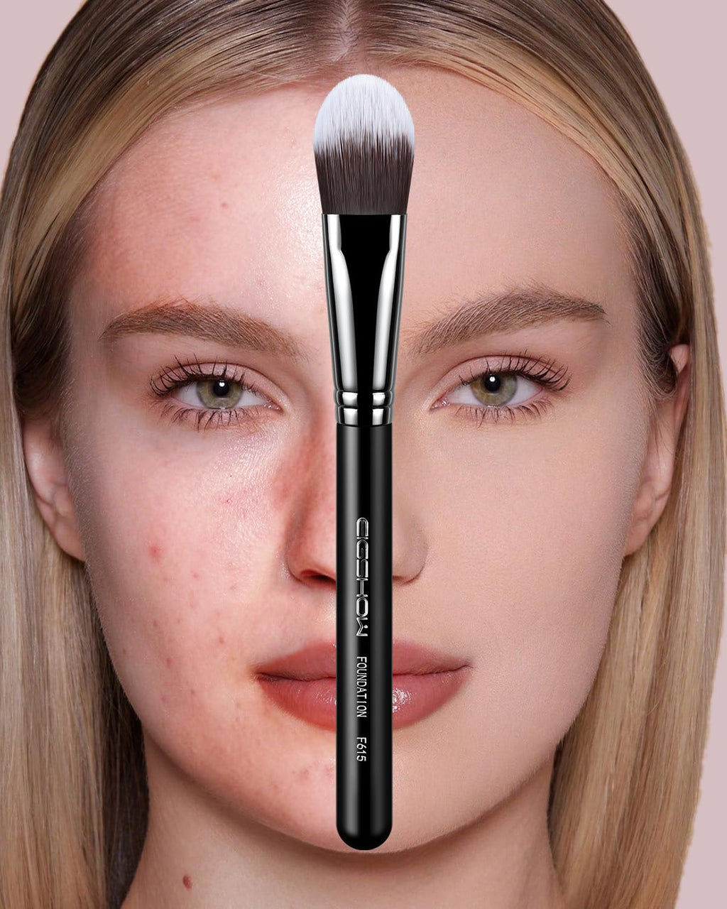 EIGSHOW Flat Foundation Brush With Non-Absorbent Synthetic Bristles (F615)