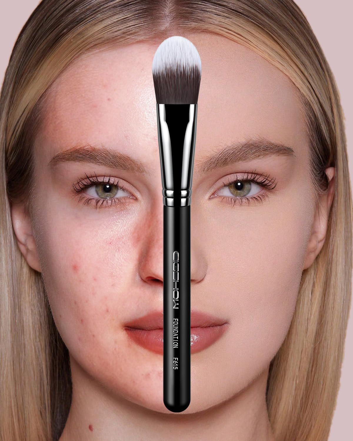 EIGSHOW Flat Foundation Brush With Non-Absorbent Synthetic Bristles (F615)