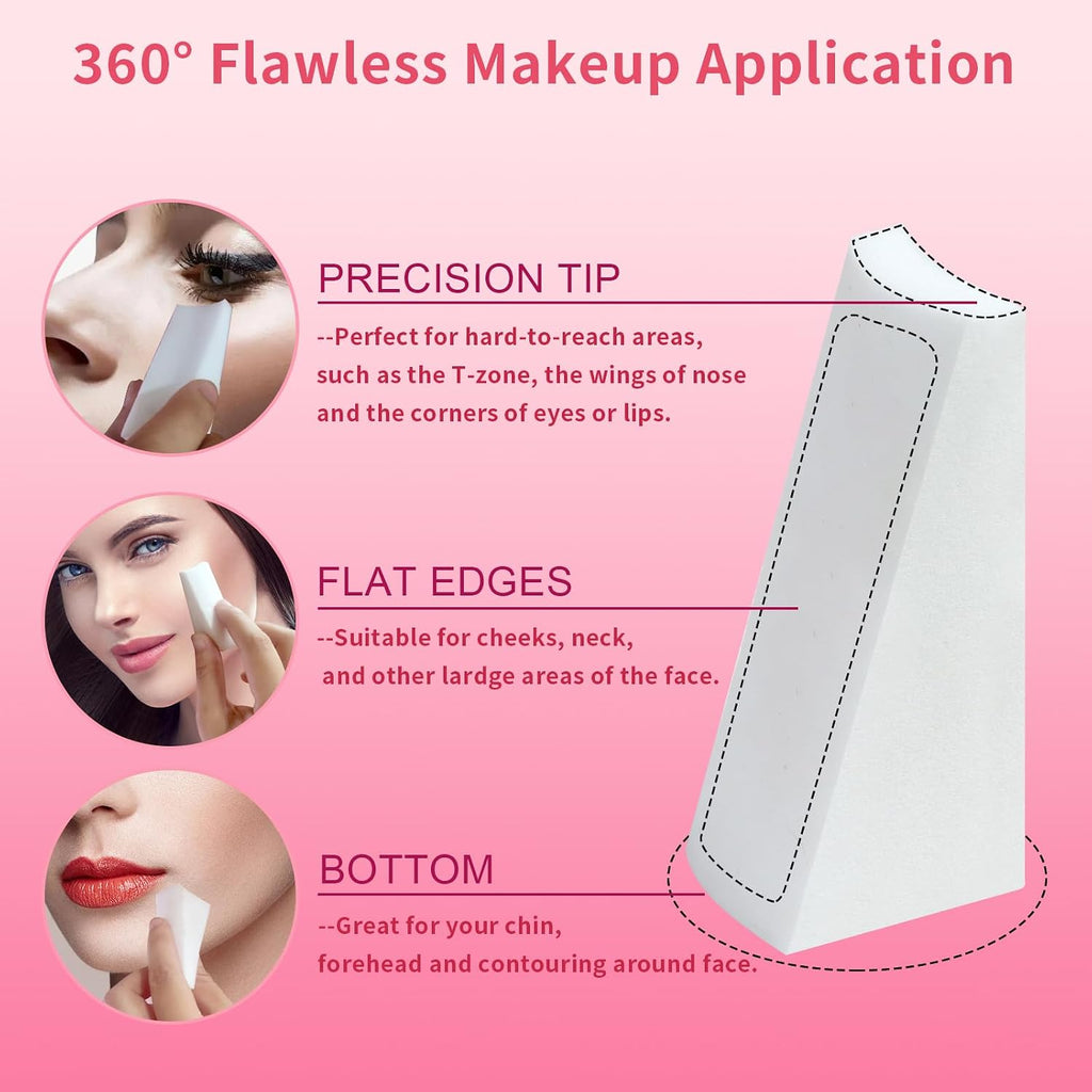 Fauxomor 108 Pcs Makeup Sponge Wedges Make Up Sponges for Foundation