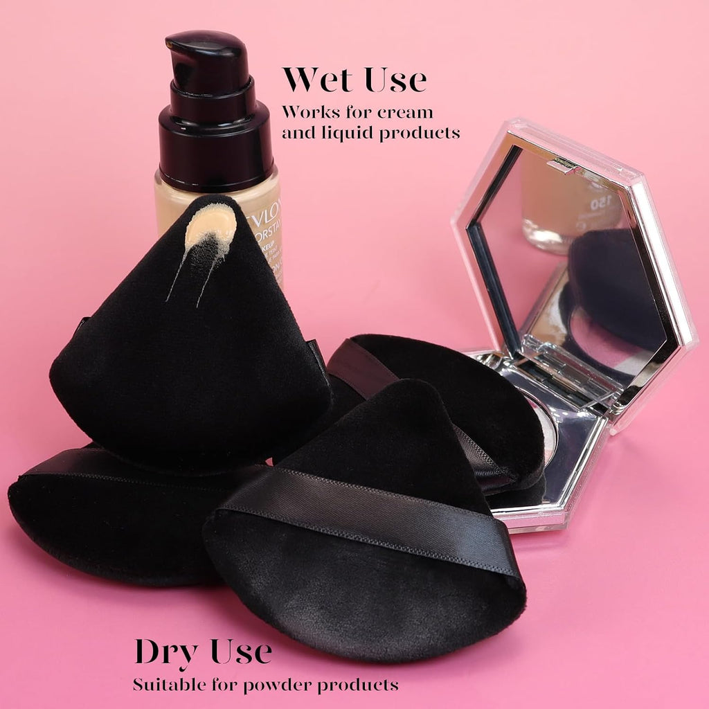 BEAKEY Powder Puff, 12pcs Face Triangle Powder Puffs for Loose & Foundation