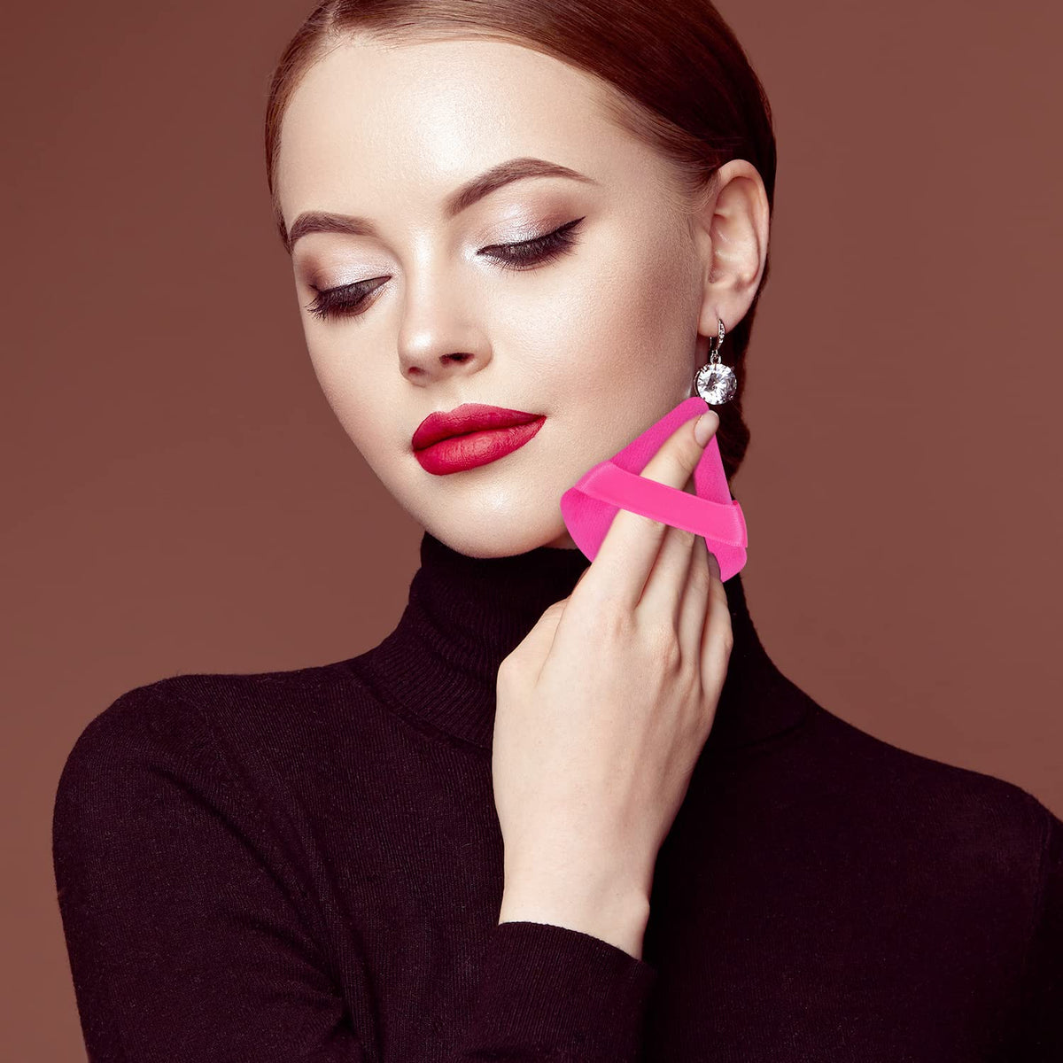 Pimoys 6 Pcs Powder Puff, Triangle and Round Makeup Puffs Makeup Sponge