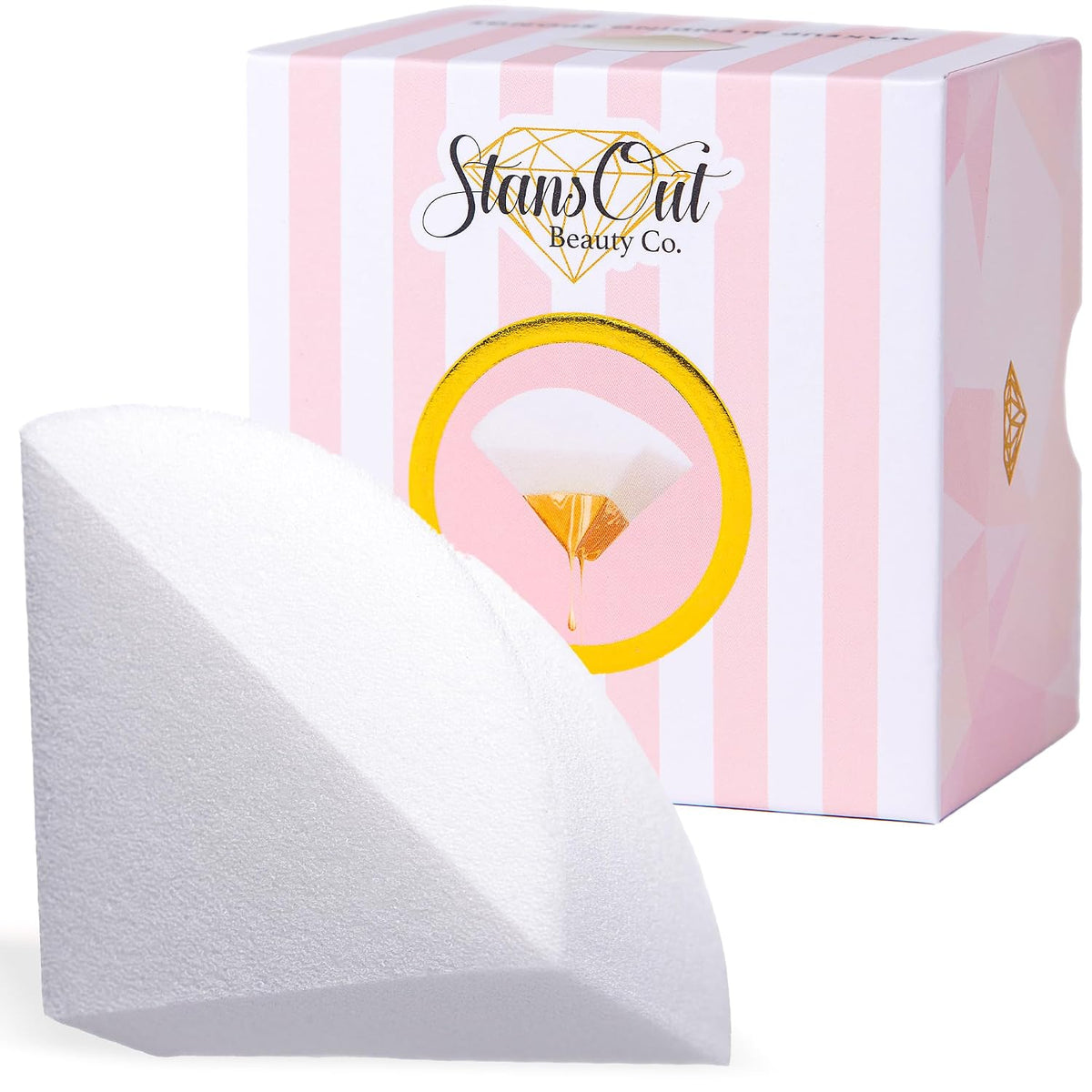 StansOut Memory Foam Makeup Sponge – No-Water-Needed Blender for Liquid, Cream & Powder Foundation – Airbrush Finish, Flawless Application