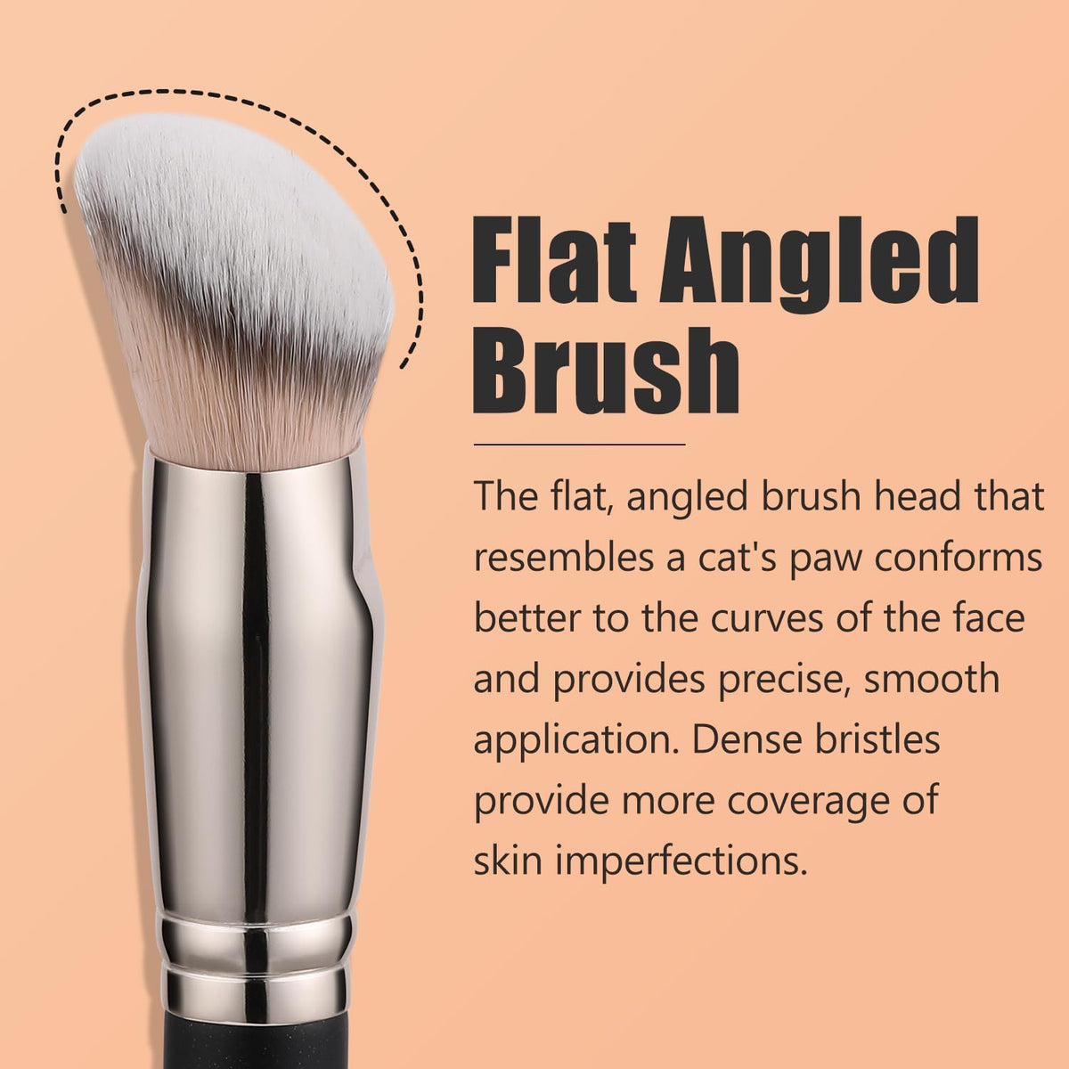 TEOYALL Cat Paw Foundation Brush, Large Dense Contour Blush Multitask Brush