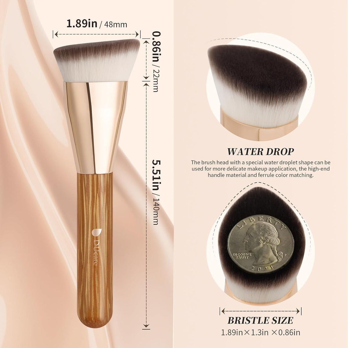 DUcare Makeup Brushes Angled Foundation Brush for Flawless Makeup
