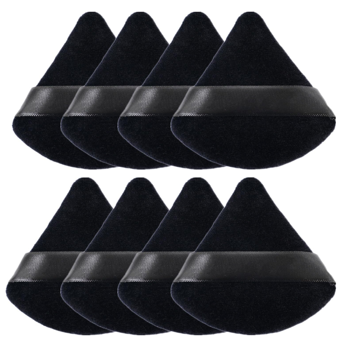 ZHIYE 4pcs Triangle Powder Puffs, Reusable Face Makeup Puff, Multifunctional Facial Makeup Tool Wet, Dry Dual-Use Makeup Sponge for BB CC Cream Liquid Foundation(BLack)