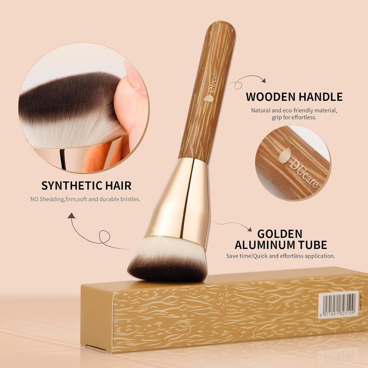 DUcare Makeup Brushes Angled Foundation Brush for Flawless Makeup
