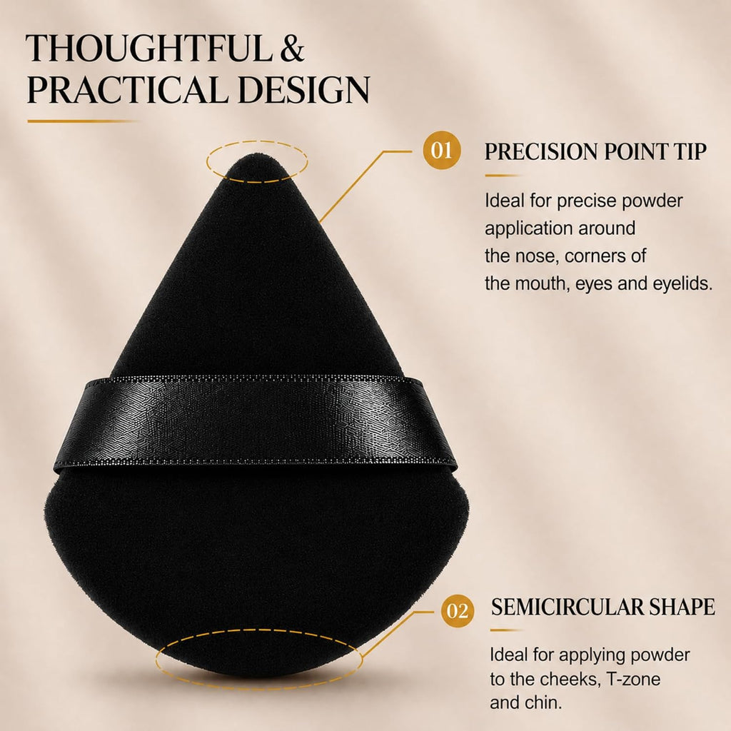 RockFancy Powder Puff 6Pcs, Triangle Powder Puffs for Loose & Foundation