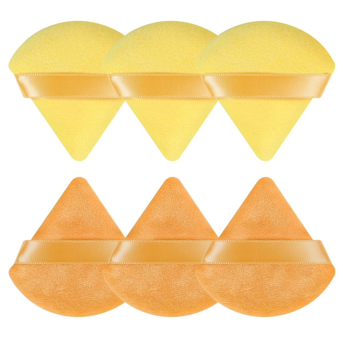 Pimoys Powder Puffs, 6 Pack Triangle Velour Face Sponges for Powder