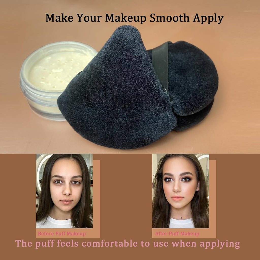 16 pcs Triangle Powder Puff Makeup Puff:Setting Powder Puff Powder Puffs for Face Powder for Loose Powder Cosmetic Foundation Makeup Sponge