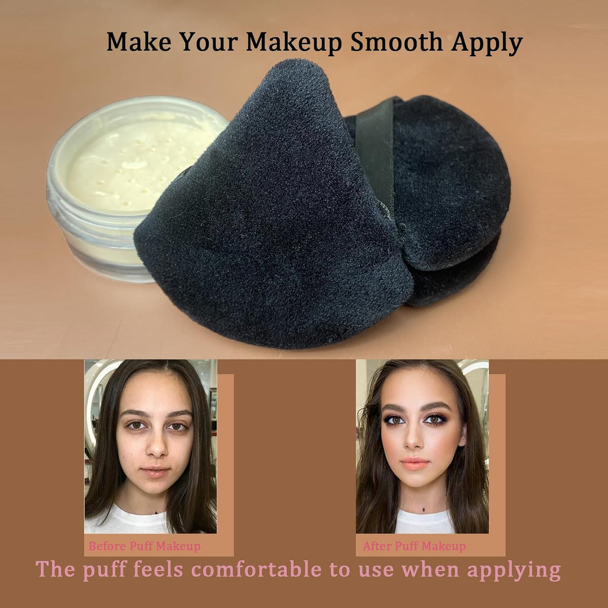 16 pcs Triangle Powder Puff Makeup Puff:Setting Powder Puff Powder Puffs for Face Powder for Loose Powder Cosmetic Foundation Makeup Sponge