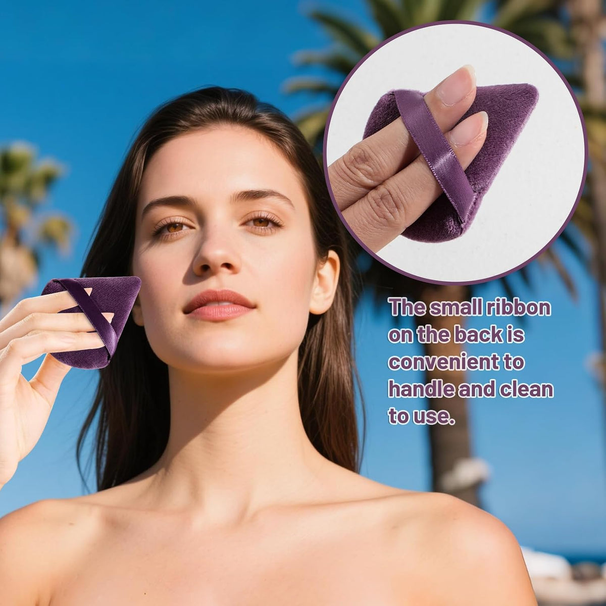 Makeup Sponges BS-MALL10 Pcs Premium For Foundation - Makeup Blending Sponge Set With Finger & Triangle Puffs For Multi-purpose Use, Travel Essential & Daily Makeup with Case