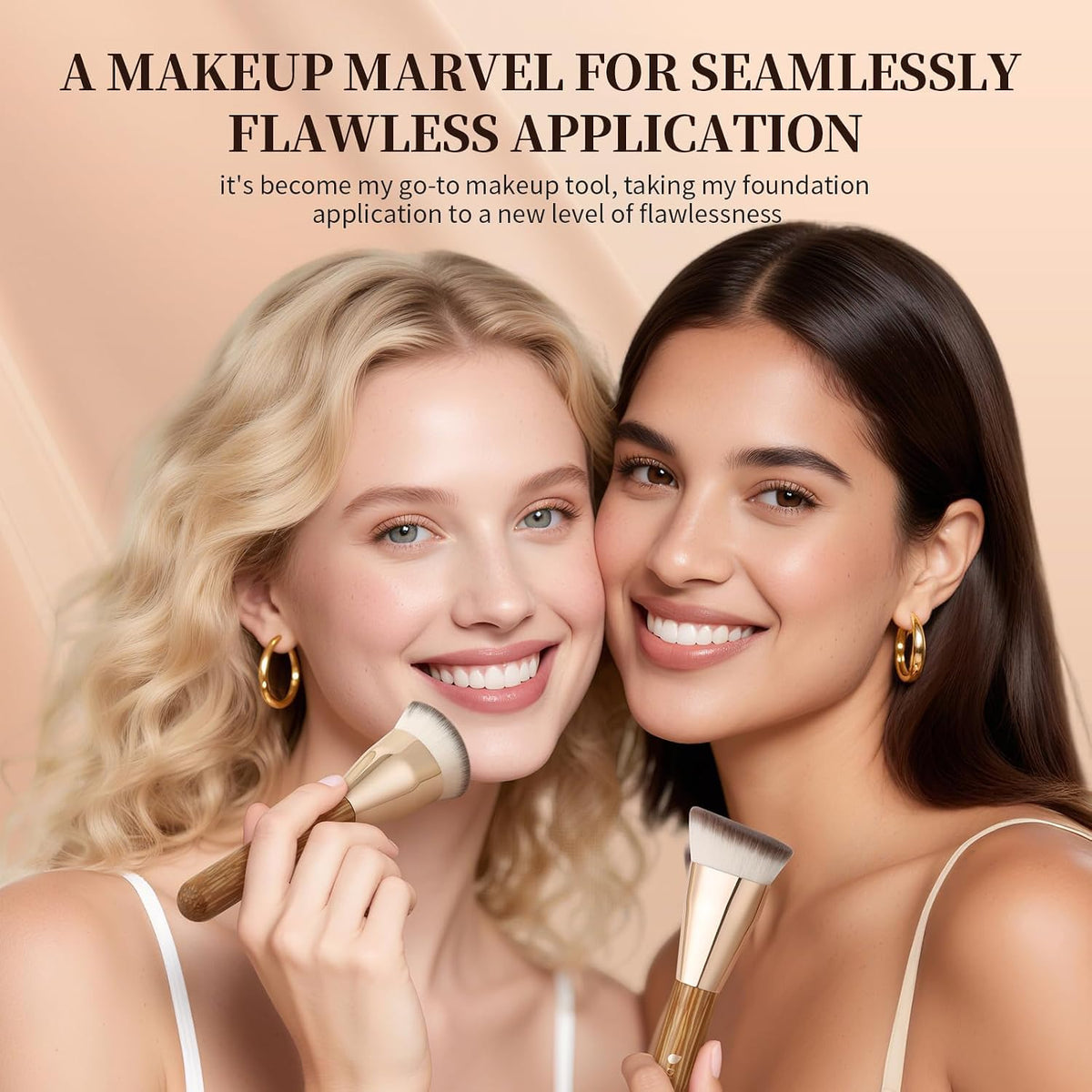DUcare Makeup Brushes Angled Foundation Brush for Flawless Makeup