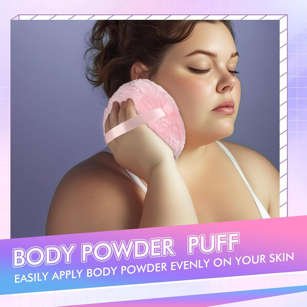 WSYUB Body Powder Puff, Powder Puff for Body Powder, 6 Inch Extra-Large