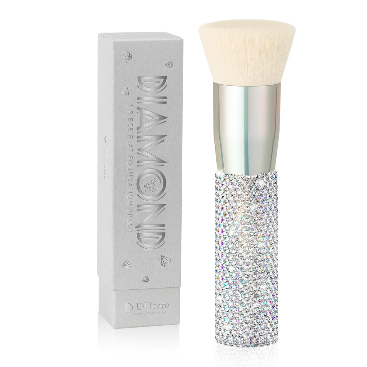 DUcare Foundation Brush for Liquid Makeup,Flat Top Kabuki Foundation Brushes - Premium Makeup Brush for Liquid, Cream, Powder,Buffing, Blending,Pink